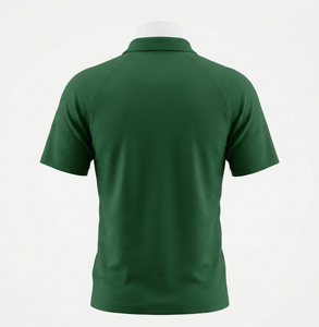 Men's Dark Green Polo <b>Shirt</b> Short Sleeve Turn-down <b>Collar</b> Regular Fit 100% Cotton Solid Color All Seasons - Product Image 2