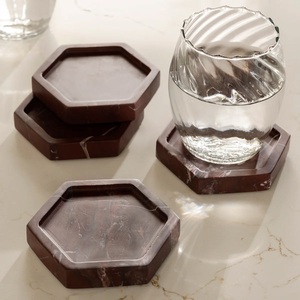 ARTWARE INTERNATIONAL Natural Marble Heart Shaped <b>Coaster</b> <b>White</b> Stone Decorative Drink Cup Coffee Tea <b>Coaster</b> Classic Design - Product Image 6