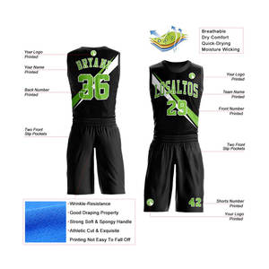 Tenues de sport respirantes et anti-humidité avec logo personnalisé, dernière conception, grandes tailles, uniforme de basketball personnalisé par sublimation - Product Image 4