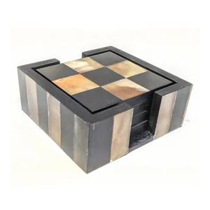 Recién llegado, posavasos con incrustaciones de hueso y Mdf, Juego de 4 posavasos con patrón marroquí, té, café, bebida de mesa, utensilios de cocina, posavasos de regalo al por mayor - Product Image 5