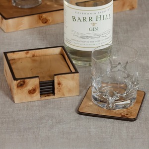 Ensemble de sous-verres en bois modernes résistants aux rayures pour tasses, verres et bouteilles à prix avantageux - Product Image 2