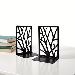 Porte-livres géométriques modernes en métal, décoratifs et portables, pour le bureau et la décoration intérieure - Product Image 1