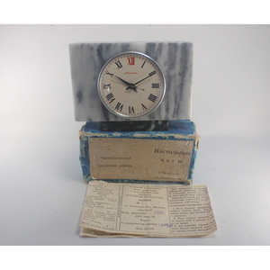 TCE Luxury Interior Marble Table <b>Clock</b> Designer Decorative Timepiece for Premium <b>Desk</b> & Table Use - Product Image 2