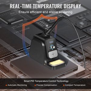 Stazione Saldante Digitale da 80W con Display, 2 Supporti per Saldatura, 5 Punte per Pinzette, 30g di Filo per Saldatura Inclusi - Product Image 4
