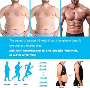 Camiseta Deportiva de Compresión para Hombre, Moldeadora de Cuerpo, Camiseta sin Mangas, Chaleco Reductor de Abdomen, Camiseta Interior - Product Image 2