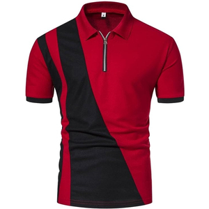 Polo homme à manches courtes, coupe ajustée, décontracté, rayé, en coton, modèle basique 2026, service OEM disponible - Product Image 1