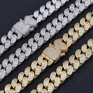Bracelet cubain en argent 925 pour homme, léger, serti de diamants Moissanite, certifié, bijoux de luxe Hip Hop - Product Image 5
