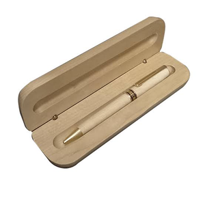Support/étui à stylos en bois, plateau porte-stylos en bois, boîte à stylos en bois, étui multifonctionnel écologique en bois pour stylos et crayons - Product Image 3