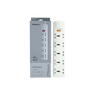 Regleta de enchufes de material resistente con 0 puertos USB, enchufe de sobremesa universal para escritorio, cable de 2 m, personalizable, Yamatik, 5 tomas de corriente. - Product Image 5