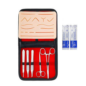 Kit de suture, kit d'instruments médicaux pour la pratique, instruments chirurgicaux manuels pour la formation des étudiants en médecine, pour les hôpitaux et les ORL - Product Image 4