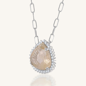 Colgante de Cuarzo Rutilado y Circonita Cúbica en Plata de Ley 92.5 KLSP-50603 - Product Image 2