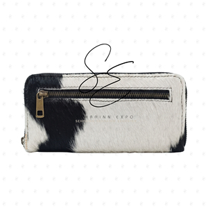 Pochette en cuir artisanal pour femme, cuir sculpté, cuir à poils, fermeture éclair, portefeuille personnalisé, sac à main western cowgirl, cadeau pour elle - Product Image 3