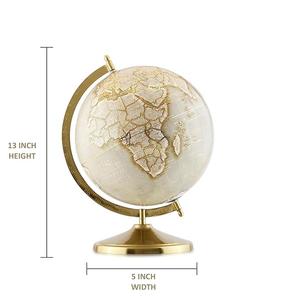 Globo Terráqueo de Lujo de Acero Inoxidable con Base Resistente para Uso en Oficina - Product Image 2