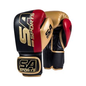 Premium Leather Professional Sparring Gear Ergonomic High Density Foam Shock Absorbing SA Sports Boxing Gloves - Product Image 1