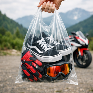 Wholesale LDPE Takeout Plastic <b>Bags</b> Food Grade Transparent Reusable <b>Bags</b> Extra Large 30x57cm made in Indonesia - Product Image 2