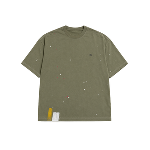Camiseta Oversize con Efecto Desgastado y Salpicaduras de Pintura, Estampado de Logotipo Personalizado, Algodón Puro, Camisetas para Hombre, Estilo Casual Urbano, Venta al Por Mayor - Product Image 4