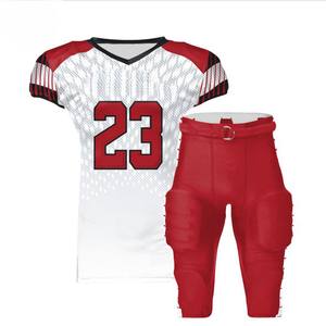 Ensemble de vêtements d'entraînement de football américain personnalisé pour adultes, respirant, uni, col en V, manches courtes pour hommes - Product Image 3