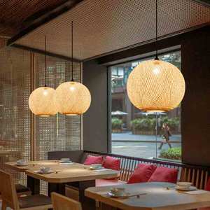 Lámpara de Techo Artística de Bambú, Hecha a Mano, para Decoración Moderna de Cafeterías y Salas de Estar - Product Image 4