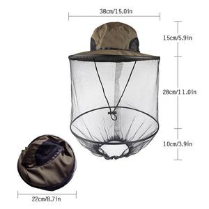 Sombrero de Apicultura con Malla Transpirable, Correa Ajustable, a Prueba de Abejas, de Poliéster para Protección al Aire Libre, 38 cm de Ancho - Product Image 1
