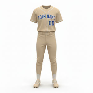 Uniforme de Béisbol Personalizable de Poliéster de Secado Rápido y Transpirable, Pantalón y Camiseta de Alta Calidad con Impresión por Transferencia de Calor y Antibacteriano en la Parte Delantera - Product Image 2