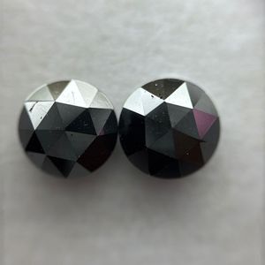 Pierres précieuses naturelles en diamant noir foncé taillées en forme de rose pour la fabrication de bijoux et de bracelets - Product Image 2