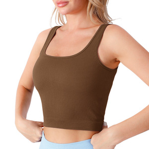 เสื้อกล้ามเปิดหลังแบบ U-Neck สำหรับผู้หญิง ขายส่ง – รับสกรีนโลโก้ ชุดออกกำลังกาย ชุดกีฬา สำหรับฟิตเนสและใส่ในชีวิตประจำวัน - Product Image 5