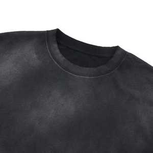 Nouveau design T-shirt personnalisé 100% coton microfibre 2026 uni décontracté pour homme, coupe oversize, effet délavé à l'acide - Product Image 3