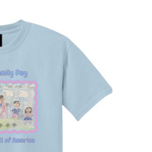 แจ็คแอนด์จิล ไลท์บลู เฟมิลี่เดย์ 2025 เสื้อเชิ้ตบุรุษสตรี เสื้อยืดเข้าชุดสำหรับงานรวมตัว ลำลอง สวมใส่สบาย ผ้าฝ้าย เสื้อผ้าสำหรับงานอีเว้นท์ - Product Image 4