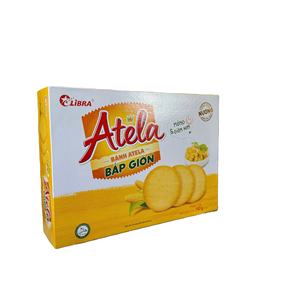 ATELA 342G Crackers de maíz crujiente Sal baja en grasa y bocadillos dulces empaquetados en caja o bolsita Vietnam Venta al por mayor OEM ODM Fabricante - Product Image 5