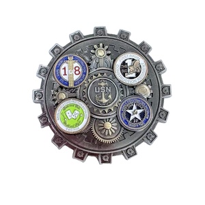 Monedas personalizadas de metal esmaltado suave con acabado brillante en negro, níquel, oro, plata y cobre. - Product Image 4