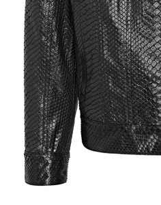 Men's Python Grain <b>Leather</b> <b>Jacket</b> Luxury Genuine Cowhide Motorcycle OEM ODM Wholesale Sample Service Available - Product Image 2