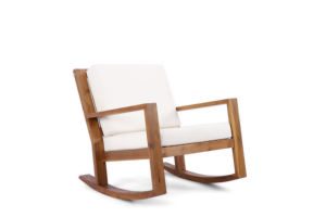 เก้าอี้โยกไม้คลาสสิก ผลิตจากไม้ธรรมชาติ พร้อมฐานโยกที่มั่นคงเพื่อประสบการณ์การนั่งพักผ่อนในร่มที่ผ่อนคลาย - Product Image 2