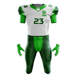 Uniforme de football américain imprimé de haute qualité, 100% polyester, séchage rapide, léger, respirant, durable, fabriqué au Pakistan - Product Image 1