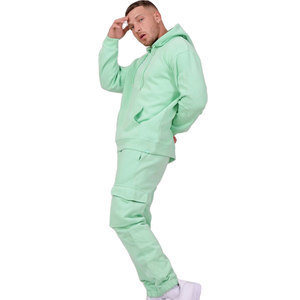 Conjunto de Sudadera con Capucha y Pantalones Deportivos Personalizados para Hombre, Corte Regular, Hombros Caídos, Transpirable, con Paneles, Ecológico, Estilo Urbano - Product Image 6
