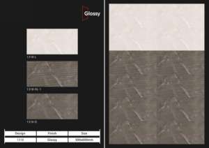 Azulejos de Pared de Cerámica Brillante de Lujo de Diseño, 300x600 mm, 12x24 Pulgadas, Opción Decorativa para Paredes Interiores de Baños y Cocinas Modernas - Product Image 3