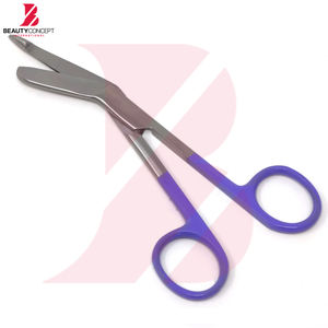 Ciseaux à pansements 5,5 pouces, manche violet, acier inoxydable, ciseaux chirurgicaux médicaux pour traumatismes, outil de premiers secours, qualité hospitalière - Product Image 3