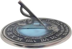 Horloge solaire en laiton de 10 pouces, design antique peint, pour jardin, décoration extérieure et intérieure - Product Image 4