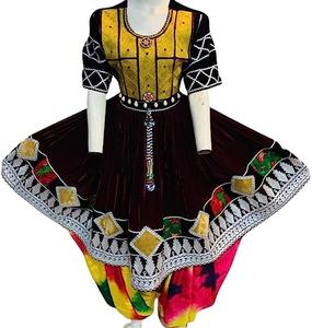 Vestido kuchi vintage étnico tribal, vestido Kuchi tradicional de fiesta Kuchi afgano/Pakistán multicolor vestido Kochi 3034 - Product Image 1