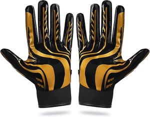 Gants de football pour hommes avec grip antidérapant, dos en maille respirante, doigts renforcés, fermeture à lacets, logo personnalisé pour les sports de plein air - Product Image 6