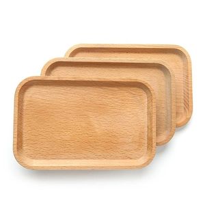 Bandeja de Servir de Madera Hecha a Mano con Asa, Diseño Moderno, Forma Rectangular, para Mesa de Comedor - Product Image 3
