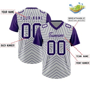 Adult American Football Jersey Spandex Blend Digital Print Custom Color Design Your Own Supplier Premium Performance - Product Image 2