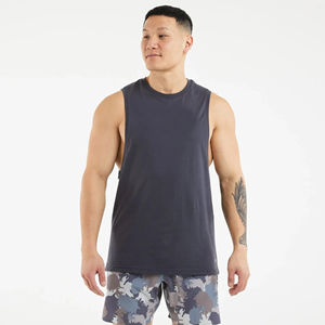 Chalecos de Verano Personalizados al por Mayor para Hombre, Chalecos Holgados sin Mangas de Poliéster/Algodón con Logotipo Personalizado, Camisetas sin Mangas para Hombre - Product Image 2