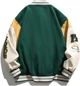 Chaqueta Bomber Varsity Personalizada Premium para Hombre con Parches Bordados con el Logotipo del Equipo, Mangas en Contraste y Cierre de Botones a Presión - Product Image 2