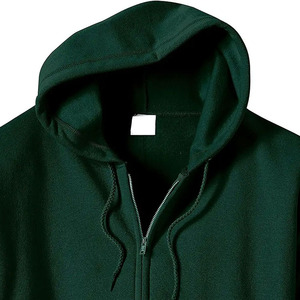 Professional Manufacturer Zipper-<b>Up</b> Hoodie 100% Polyester Woven Fabric Solid Front Logo Custom Design Eco-Friendly Hoodie Male - Product Image 4