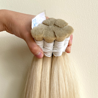 Extensions de cheveux humains vierges vietnamiens lisses en vrac 100g, double épaisseur, doux, brillants, sans perte, couleur et logo personnalisables