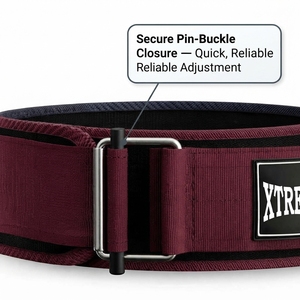 Wholesale <b>Men's</b> Custom Nylon Weightlifting <b>Belt</b> Adjustable Strap Lightweight Customized Size Quick Release Neoprene <b>Belt</b> - Product Image 5