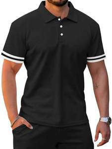 ชุดกีฬาฤดูร้อนใหม่สำหรับผู้ชาย เสื้อยืดแขนสั้นผ้าฝ้ายระบายอากาศ กางเกงขาสั้นถักนิตติ้ง ไซส์ใหญ่ และเสื้อโปโลกันลม - Product Image 3