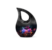 Grande urne funéraire en forme de larme d'éléphant pour cendres humaines, mini urne décorative en métal pour cendres de femme.