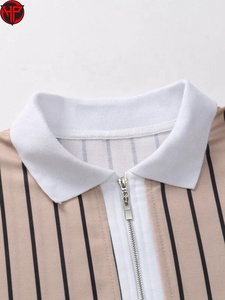 Polo de Cuello Alto Personalizado de Alta Calidad de 200g, Polo de Golf con Logotipo Personalizado para Hombre, Camiseta con Cuello Redondo - Product Image 3