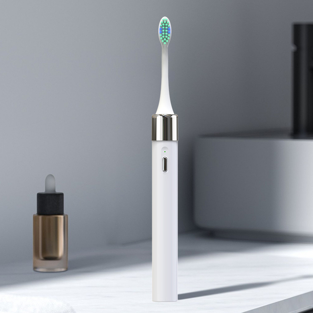 TYPE-C Rechargeable Sonic Electric Toothbrush for Adults and Students with 4 Oral Care Brushing Modes 2 Replacement Brush Heads